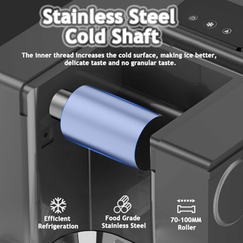 Electric Ice Crusher - Automatic Cleaning, Effortless Shaving for Home Bars & Restaurants, Heavy Duty, Stainless Steel, Quick & Easy Ice Shaving Machine