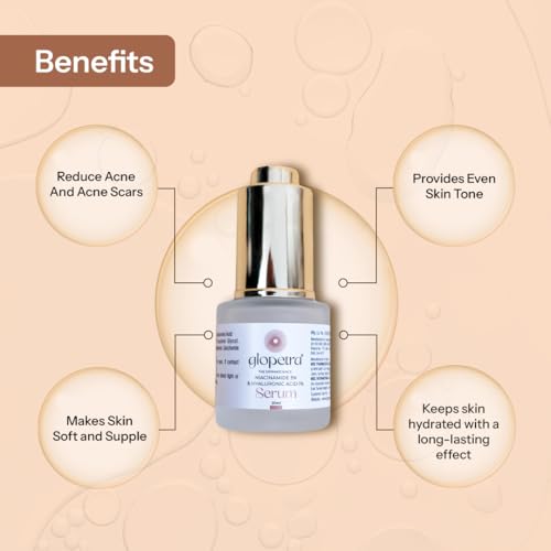 Image of Niacinamide 5% & Hyaluronic Acid 1% Serum 20ml | Hydration, Reduces Acne Scars and Dark Spot | Dermatologically Tested contains Vitamin B3 | For Men and Women with Dry, Normal and Oily Skin