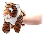 The Petting Zoo Tiger Hand Puppet Stuffed Animal Plushie, Gifts for Kids, Puppetz Animals, Tiger Interactive Puppets Plush Toy 16 Inches