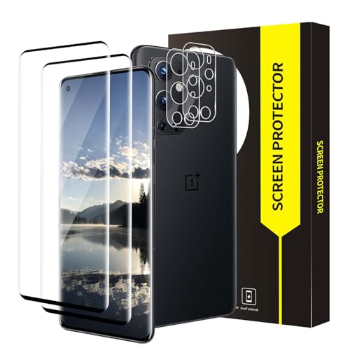 Bodyguard 2+2 Stück Schutzfolie für Panzerglas für Oneplus 9 Pro 5G 3D-Volle Bedeckung 9H Härte Frei von Kratzern Anti-Schock Ultra-Klar Hohe Auflösung Fingerabdruck-ID Oneplus 9 Pro Schutzglas