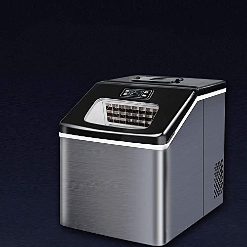 Fabricadora de Hielo de Acero Inoxidable para Encimera, Ciclo de Fabricación de Hielo de 13 a 25 Minutos, Capacidad de 40 lb (18 kg)/24 h para Cocina y Bares miniatura 2