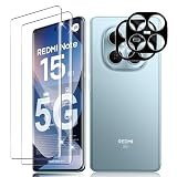 Vanrain Pellicola per Xiaomi Redmi Note 15 5G, 2+2 Pezzi Curva 3D Vetro Temperato Pellicola e Fotocamera Protettiva, Durezza 9H Definizione HD Anti Graffio