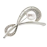 [ジュエルボックス] JewelVOX ブローチ パール ストーン コサージュ 入学式 卒業式 結婚式 ブランド 大人 かわいい おしゃれ 人気 (【A】シルバー)