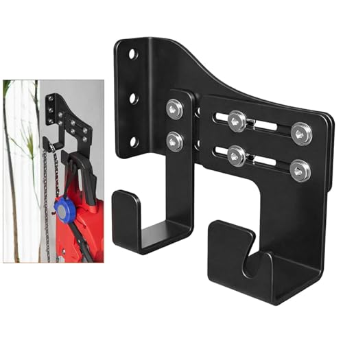 Support de tronçonneuse pour éviter les chutes et encombrements au garage