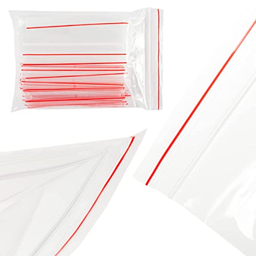 Pakomat Zip Beutel 100, Reißverschlusstaschen, Schnappverschluss, Druckverschluss, Beutel für verschiedene Materialien geeignet, Verpackungsbeutel, Polyethylenbeutel (12x18 cm)