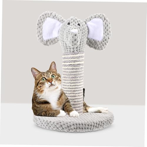BESPORTBLE 2 postes rascadores para gatos con diseño elefante y cebra miniatura 6
