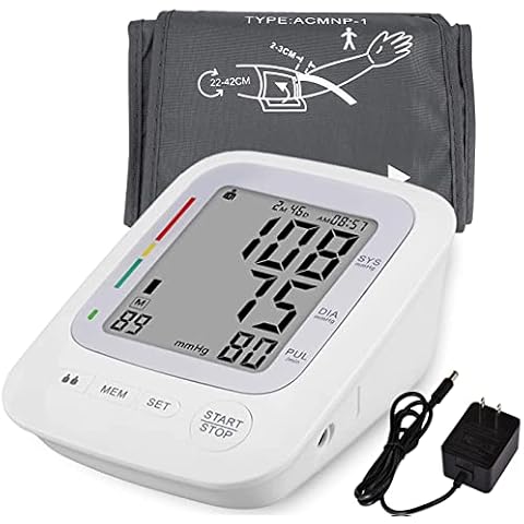 Blood Pressure Monitor Upper Arm with Large Cuff and 2 Users Memory Cover