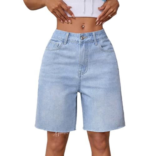 Bermuda en jean pour femme à coupe ample droite et confortable - 2