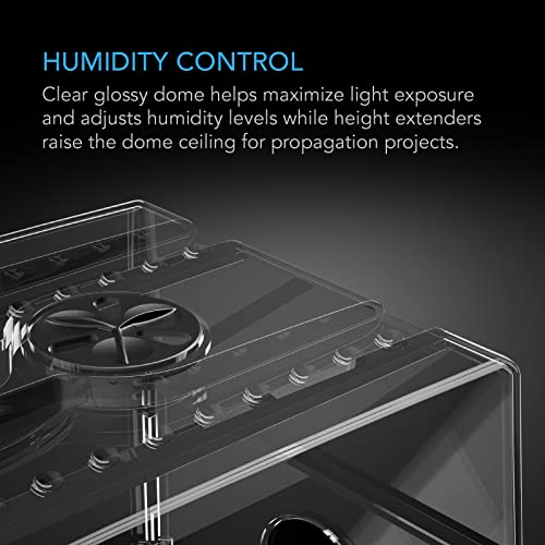 Ac Infinity Humidity Dome, Germination Kit With Sturdy Drip Tray, 5X8 Cell Seedling Tray, And Vented Height Extension Panels, For Seed Starting, Propagation, Cloning Plants #TOP3