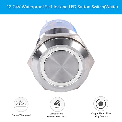 Interruttore a pulsante autobloccante a 12 V LED