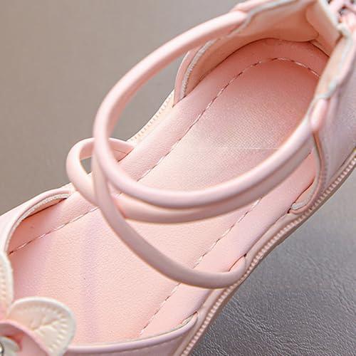 IWIHMIV Toddler Flower Girl Sandals Girl Summer High Top Flat Dress Shoes Toddler Wedding Party Shoes With Back Zipper3