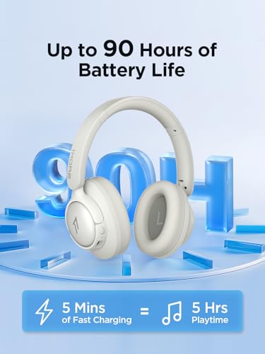 Image of 1MORE Wireless Bluetooth Noise-canceling Headphones - HQ31 SonoFlow SE Over-Ear Headphones with Hi-Res Audio, 90H Playtime, Clear Calls, Preset EQ Via App, Comfort for Home Office Travel(Oat White)