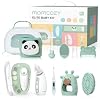 Momcozy Elite Baby Kit, Superior Baby Shower & Registry Gifts, Newborn Essential Kit for Grooming & Health & Cleansing,Nail File & Nasal Aspirator,Tummy Wrap,Thermometer,Bath Brush,Teether,Storage Bag