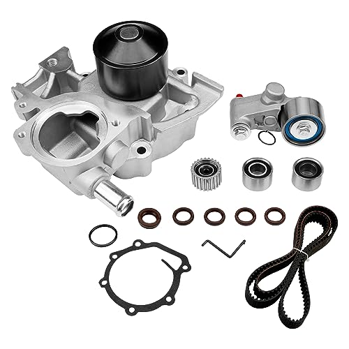 Engine Timing Belt Kit with Water Pump | Compatible with Subaru 2006-2010 Forester, 2006-2011 Impreza, 2010-2012 Legacy, 2009-2012 Outback 2.5L H4 SOHC | Replaces# TKF-006, TCK304, TCKWP304A by ATRACYPART - Used condition - US$86.50