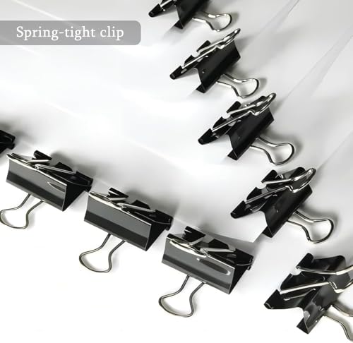 125 Pcs Paper Binder Clips, 4 Assorted Sizes,Jumbo, Large, Medium, Small, Mini, File Metal Fold Documents Clamps for Teacher School Office and Business, Home Supplies image 5