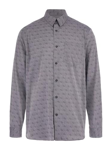 GUESS Men's Eco Long Sleeve 4g Jacquard Shirt