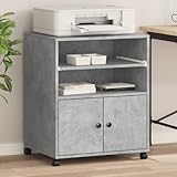 Générique Support d'imprimante avec roulettes Gris béton 60x48x74 cm,Appareils électroniqu...