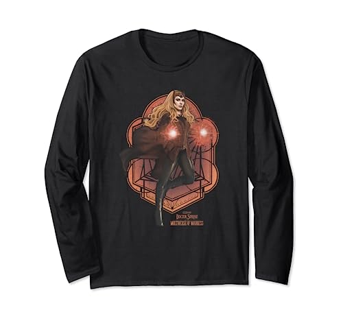 T-shirt Doctor Strange 2 manches longues imprimé Scarlet Witch anti-affadissement en coton