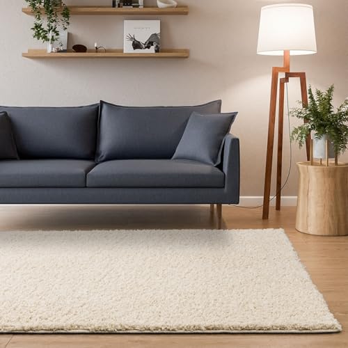 Tapis à poils longs antidérapant pour sol glissant Sofia