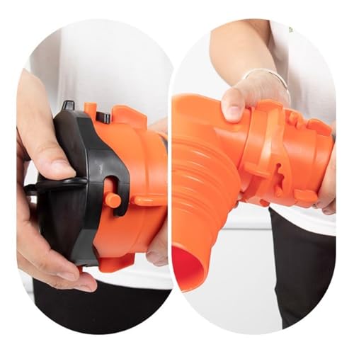 Image of Tissting RV Sewer Hose Extension Kit with 90 Swivel Fitting, PP Wear Resistance Heavy Duty Sewer Hose Extension Kit for Camper Motorhome Caravan(4.5m), default