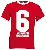 Bequem geschnittenes T-Shirt für Männer mit farblich abgesetztem Rundkragen und Ärmeln