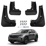 No Drill Mud Flaps for 2023-2026 Mazda CX50 CX-50 SUV, Heavy Duty Front & Rear All Weather Splash Guards Set for Select/Preferred/Premium/Meridian Edition Models, OEM Black Mud Guards, Not Fit Hybrid