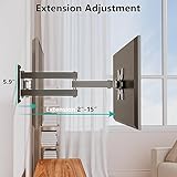 WALI TV Wall Mount for 13 to 32 Inch TVs, Articulating TV Wall Bracket for LED Flat Panel Screen with Tilt Swivel Extension, Full Motion TVs Bracket Holds Up to 15 kg, VESA 75 & 100mm, Black (1330LM) - Image 5