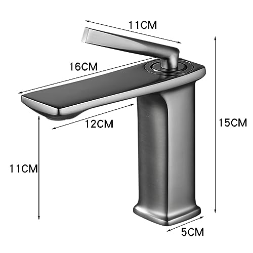 Grifo de lavabo de baño de latón cromado con diseño monomando de alta resistencia 6