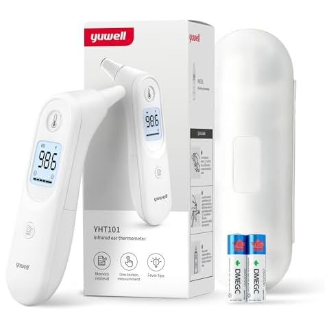 yuwell Thermometer, Digital Ear Thermometer for Adults, Babies, Toddlers and Kids – Fast, Gentle, and Accurate… Cover