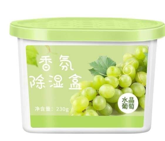 Moisture Absorber & Odour Buster | Activated Carbon Dehumidifier for Wardrobe, Cupboards, Closets & Rooms | Mold-proof, Fungus Fighter with Grapes Aroma Pack of 4 Box(Green)