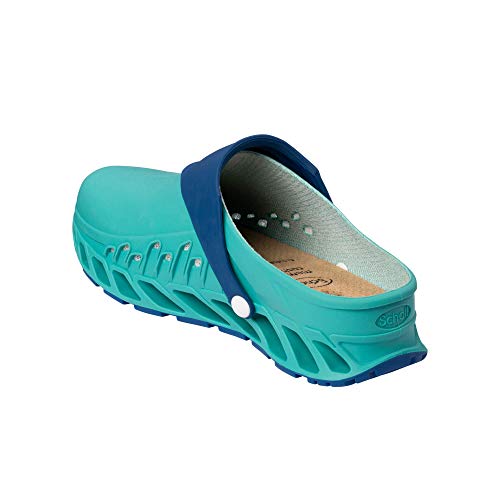 Scholl Evoflex - Professionelle Sanitärclogs für Herren und Damen, Ultraleicht, Komfortabel, Verstellbarem Riemen, Rutschfester Sohle, Herausnehmbarer Memory-Einlegesohle mit Antibakteriellem Futter