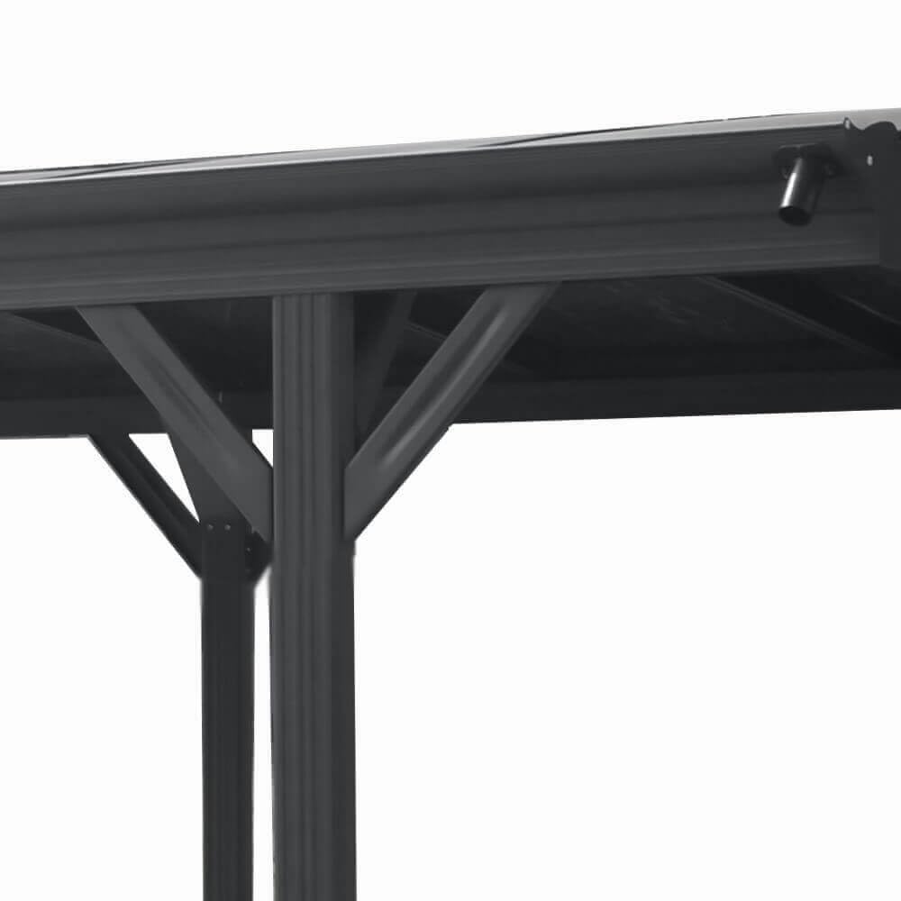 Home Deluxe - Design Carport - FALO, Anthrazit - Maße: 505 x 300 x 226/240 cm - inkl. Montagematerial I Autoüberdachung Garage Unterstand