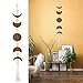 Ausicfen Moon Phase Wall Hanging Wood Beaded with Tassel,Phases of The Moon,Boho Home Decor for Living Room Bedroom Office(Brown)