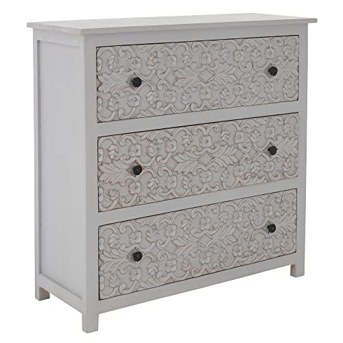 2er-Set Holzschrank Mit Schubladen – Vintage-Regalsystem Aus Massivholz, 77x68x35 Cm, Weiß