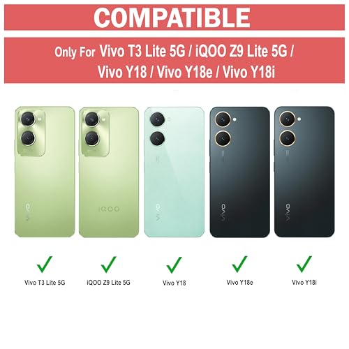 Image of Zapcase Back Case Cover for Vivo T3 Lite 5G | Compatible for Vivo T3 Lite 5G Back Case Cover | Clear Case with Camera Protection | (TPU + PC | Matte Black)
