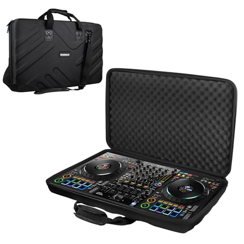 Image of DJ Case - 22.8 inchx14.6 inchx3.5 inch - Fits Pioneer DJ Controller DDJ-SR /SR2 /REV1 /Denon MC4000 /Numark NVII /Mixtrack Pro3 /Hercules Inpulse 500 /NV Platinum - Hard Shell Traveling Case - For DJ Equipment