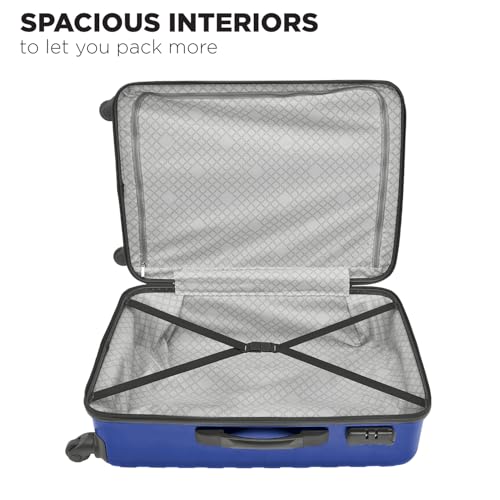 Image of Safari Magnum Incite Set of 2 (Cabin + Large) Trolley Bags Hard Case Polycarbonate 4 Wheels 360 Degree Wheeling Luggage, Travel Bag, Suitcase for Travel, Trolley Bags for Travel, Midnight Blue