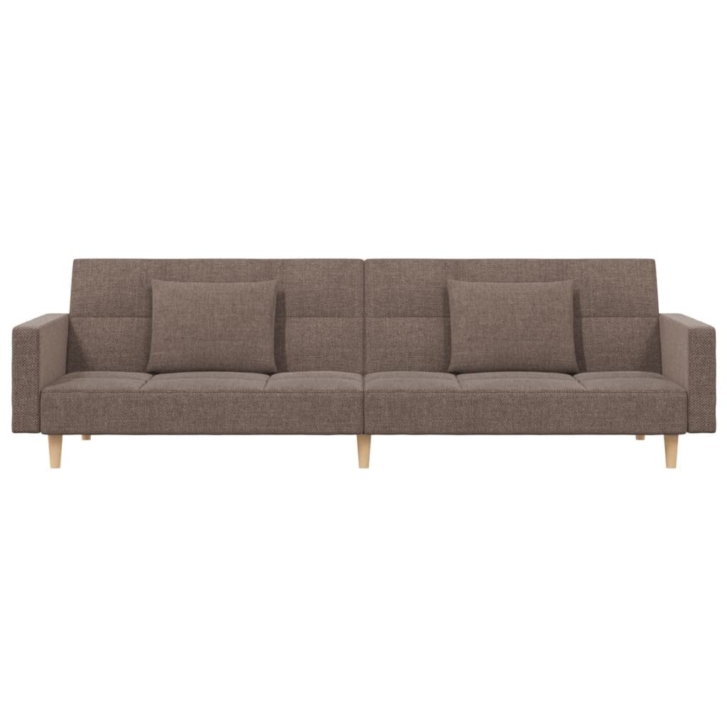 Sofá cama de 2 plazas con función de sueño, sofá plegable con 2 cojines, tela topo, marco de madera estable, cama de invitados 2 en 1 para sala de estar y habitación de invitados, 220 x 84,5