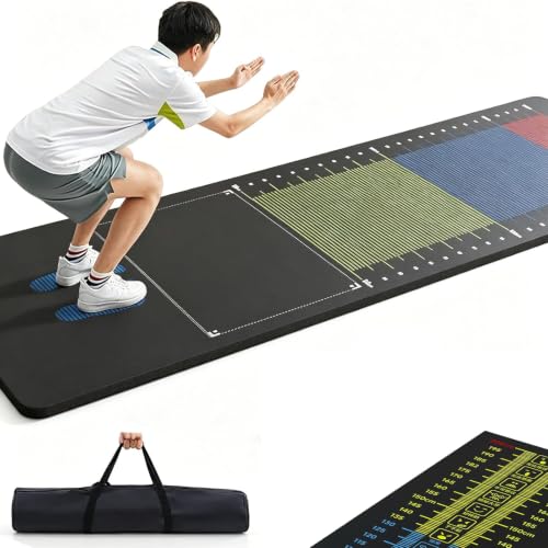 Estera de medición de salto de longitud de pie: entrena sin resbalar
