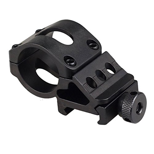 Windfire® 1" 25Mm Ring Offset Side 45°W/Picatinny Rail Mount For Flashlight Torch Scope Picatinny Rail Offset 20Mm Rail Mounts For Scopes Laser Tactical Flashlights -Black #TOP1