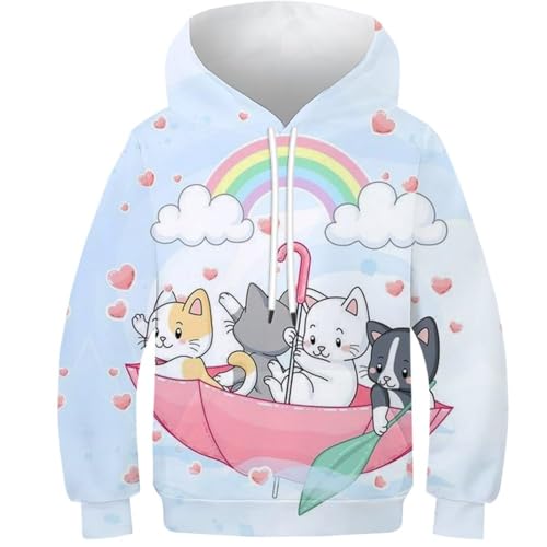 Sweat enfant motif licorne 3D pull doux avec grande poche qui ne pique pas
