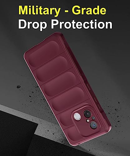 Image of WOW IMAGINE Ultimate Silicon Back Cover Case for Xiaomi Redmi 12C | Poco C55 | Military Grade Drop Protection Shockproof Bumper | Anti-Slip Grip | Scratch Proof Micro-Fibre Cloth Inside (Crimson Red)