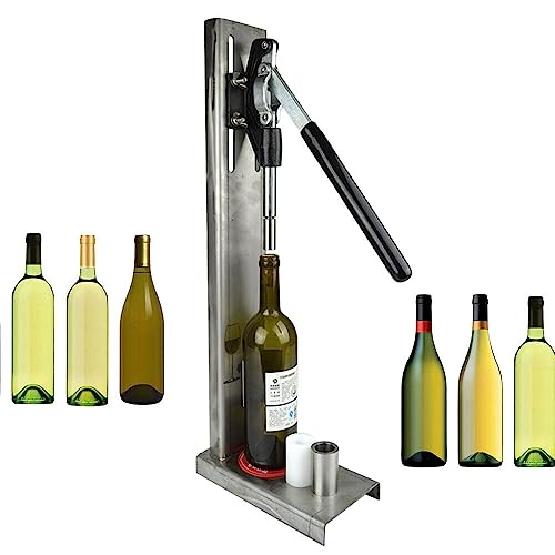 Wine bottle corker, Manual Wine bottle Capper Bottle Corking Machine, 2 POM Inserting Stopper Corking Tool Wine Making Supplies, Brew Wine Bottle Cap Pressing Machine