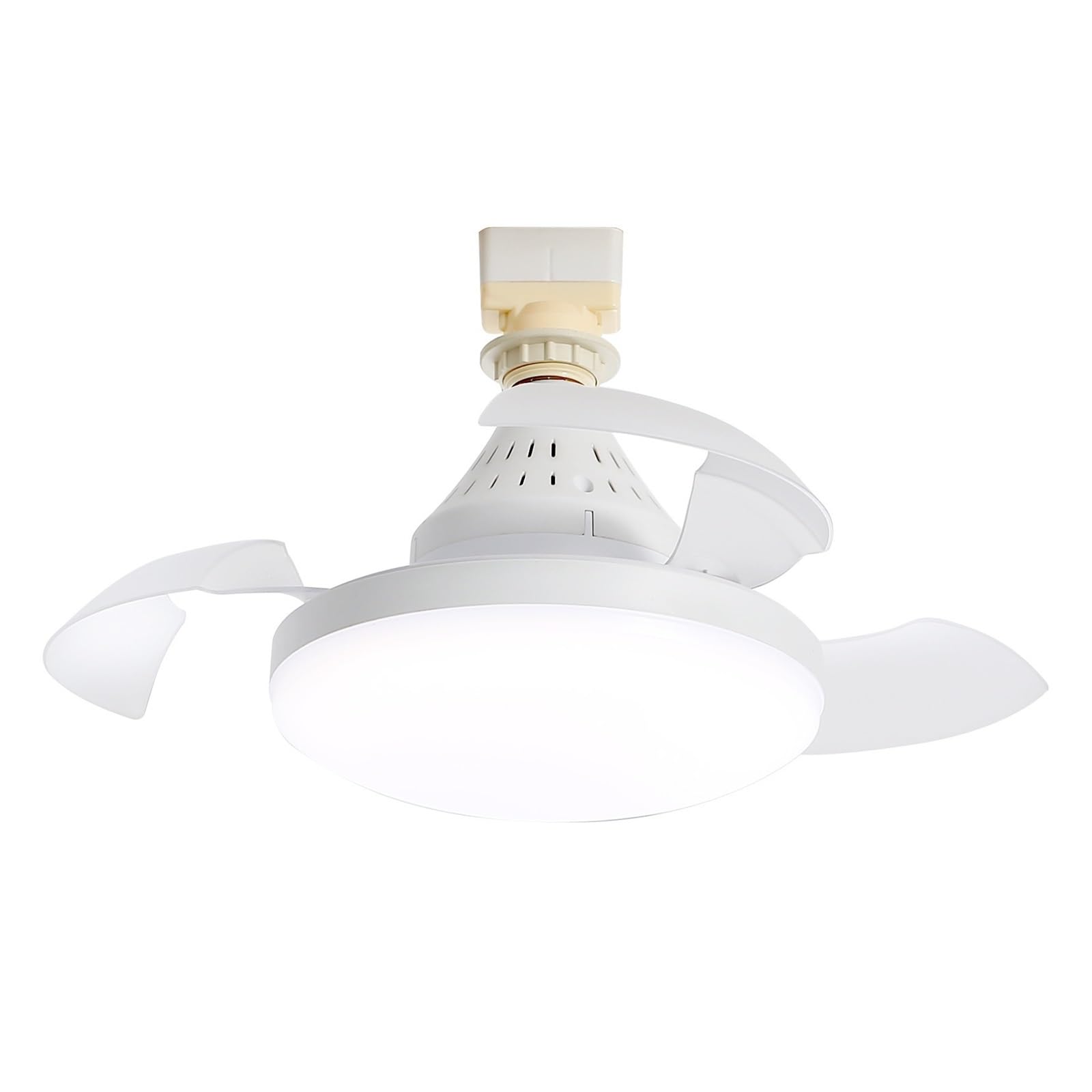 ERETYRET Screw Fan Light Invisible LED Restaurant Bedroom Quiet Cooling