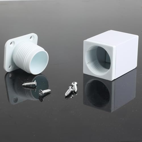 Luabue 4 Stück Verstellbare Möbelfüße Tischbeine Möbelbeine 6CM Quadratische Aluminiumlegierung Weiße Sockelfüße Tischfuß Couchfüße Bettfüße für Tische Schränke Sofas Betten Regale