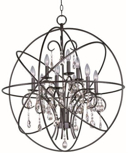 Maxim Orbit-Nine Light Pendant in Modern style-30 Inches Wide by 33 inches high-Oil Rubbed Bronze Finish -Traditional Insta