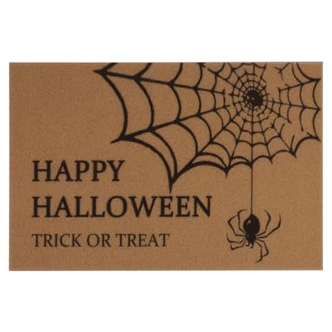 duduta Spider Web Halloween Doormat 16.5"x28", Coco Coir Entrance Front Door Mat Welcome Mat Cover