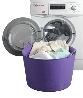 40 LITRE LTR LARGE LAUNDRY BASKET STORAGE TUB FLEXI BUCKET BASKET