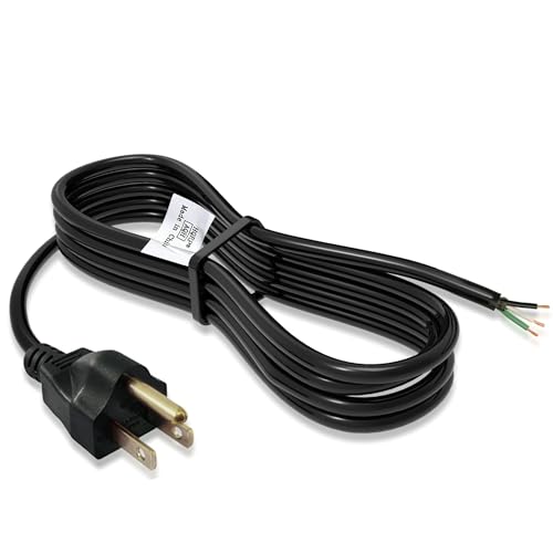 HQRP 10ft AC Power Cord Compatible with Makita 9237C 9227CY 9227C Sander Polisher, PV7001C Vertical Polisher, 9820-2 Blade Sharpener Mains Cable Repair, 18-AWG, 3-Prong, UL-Listed