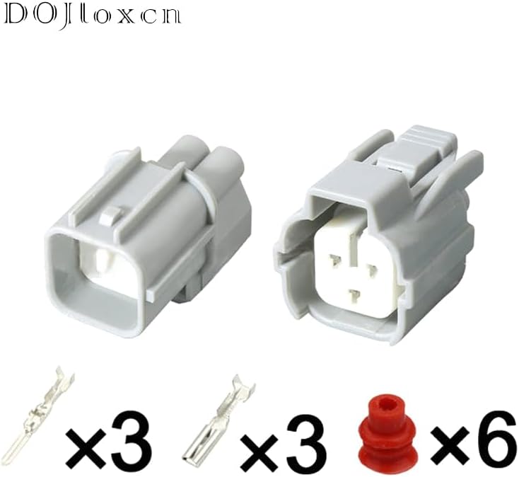DOJIOXCN 3 Pin 6189-0131 Male Female Connector Automotive Electricity Plug Camshaft Sensor Socket For Toyota DJ7038-2-11/21 - (Color: 3p female male, Package: 10 sets, Pins: 3P)